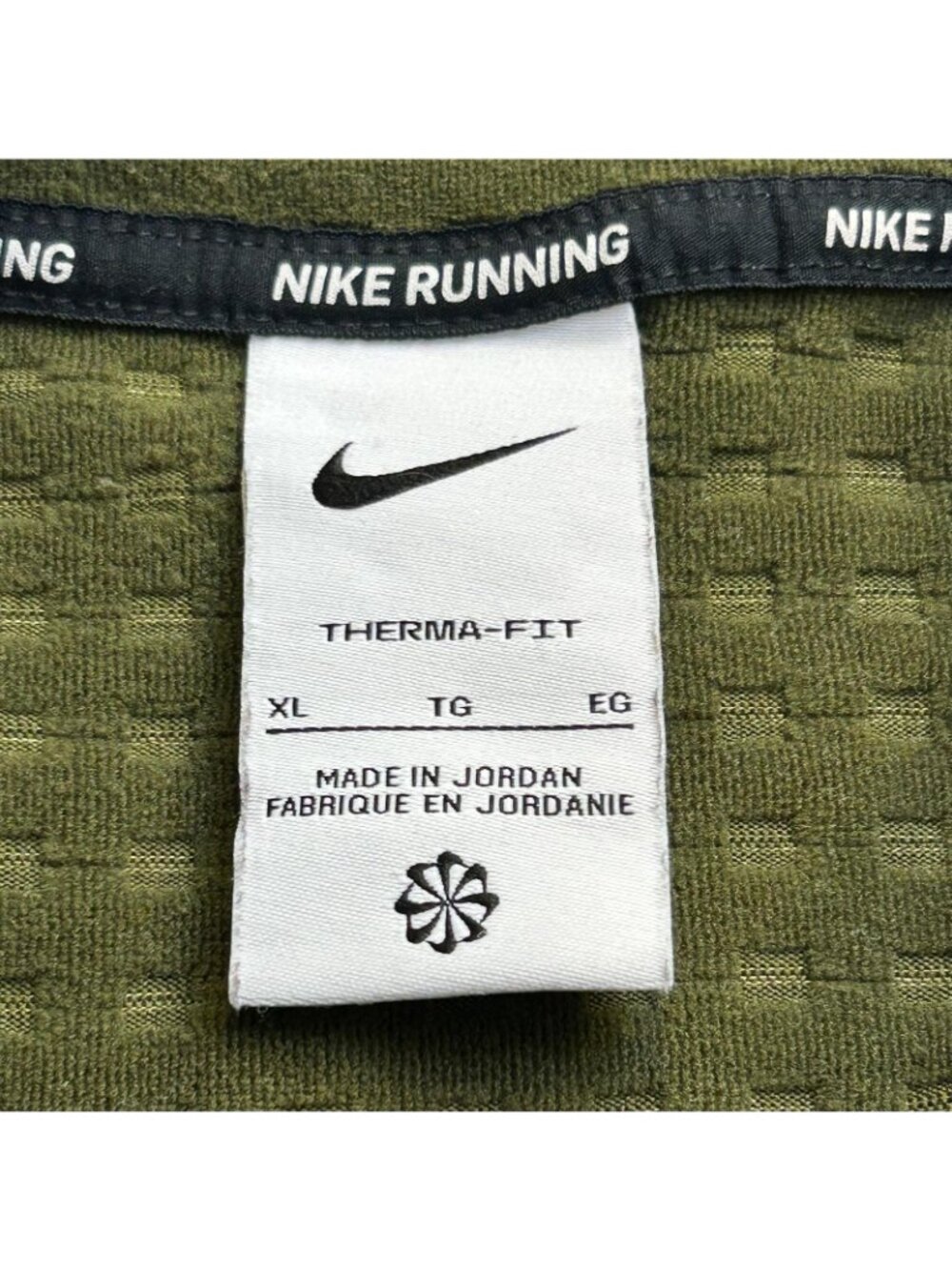 Nike Therma-FIT Pullover Mens XL Green 1/4 Zip Running Thermal Repel Element - Picture 8 of 14